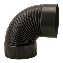 6 inch(s) Diameter 90 Degree 24 Gauge Black Crimped Elbow