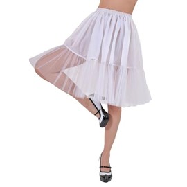 Das Kostümland - Petticoat Tulle Underskirt for Women for Fifties Rock 'n Roll Costume - Choice of Colours, White