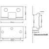 Stainless Steel 6 mm 8 mm Glass Door Hinge Shower