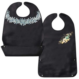 Iikuru Gorgeous Set of 2 Meal Aprons, Nursing Care, Stylish, Nursing Apron, For Elderly, Meals, Aprons, Adults, Elderly, Women, Respect for the Aged Day, Gift, Type C