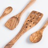 Darido Olive Wood Cooking Spoons Set of 3 with Extra