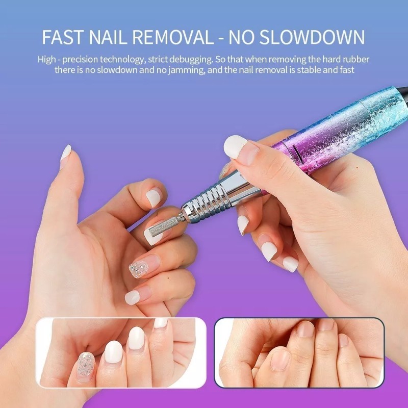 ForeverLily 35000rpm Pulidor Esmeril Eléctrico Taladro De Uñas Rosa