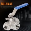 3-Way Valve, Ball Valve 1/2 Inch, DN20 (1/2 Inch) Three-Way