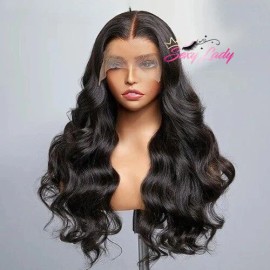 Natural Wave Unprocessed Human Hair Glueless Lace Front Wig Hd Lace Closure Curl Wig for Women Free Part Vietnamese Raw Wigsstyle: Italy cuely, stretched length: 10 inches, Lace Size: hd 4x4