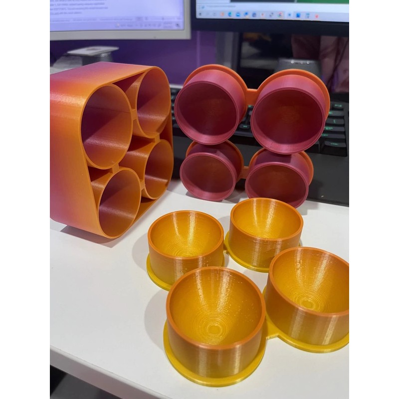 4 X Spherical (round shape) DIY Hand Press 3D Printed