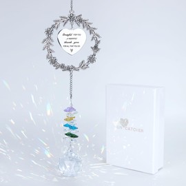 Thank You Sun Catcher Gifts with Engraved Message - Unique Appreciation Gift/Thank You Gift for Women, Friends, Coworkers, Teachers- Gratitude Gifts Hanging Crystal Suncatcher Ornament