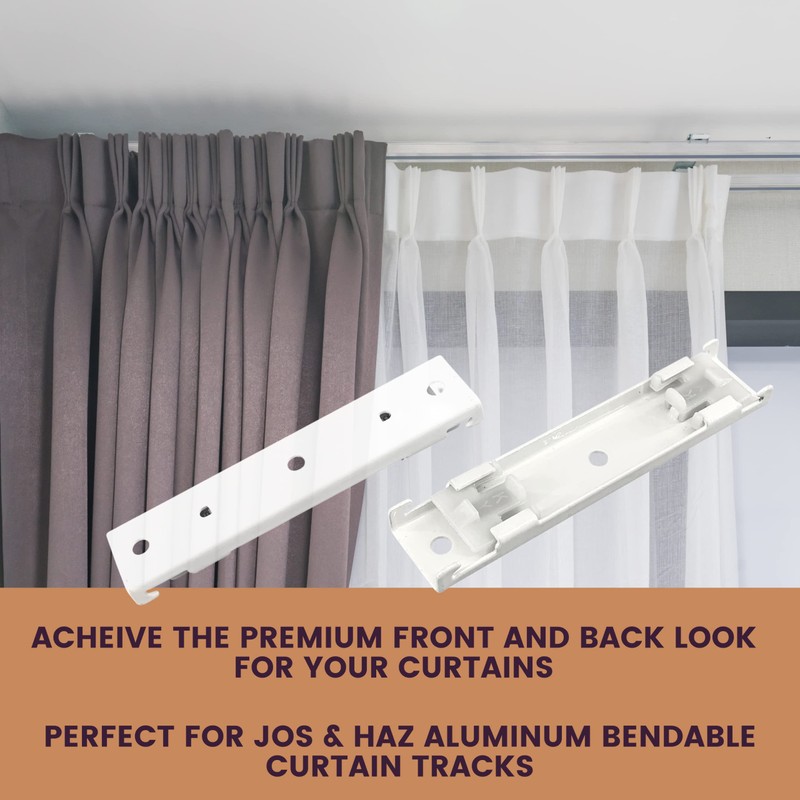 Jos & Haz MF016W-Curtain Track Accessories (Double Ceiling Brackets)