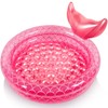 PullCrease 47" Inflatable Mermaid Pool Backyard Round Swimming Pool for