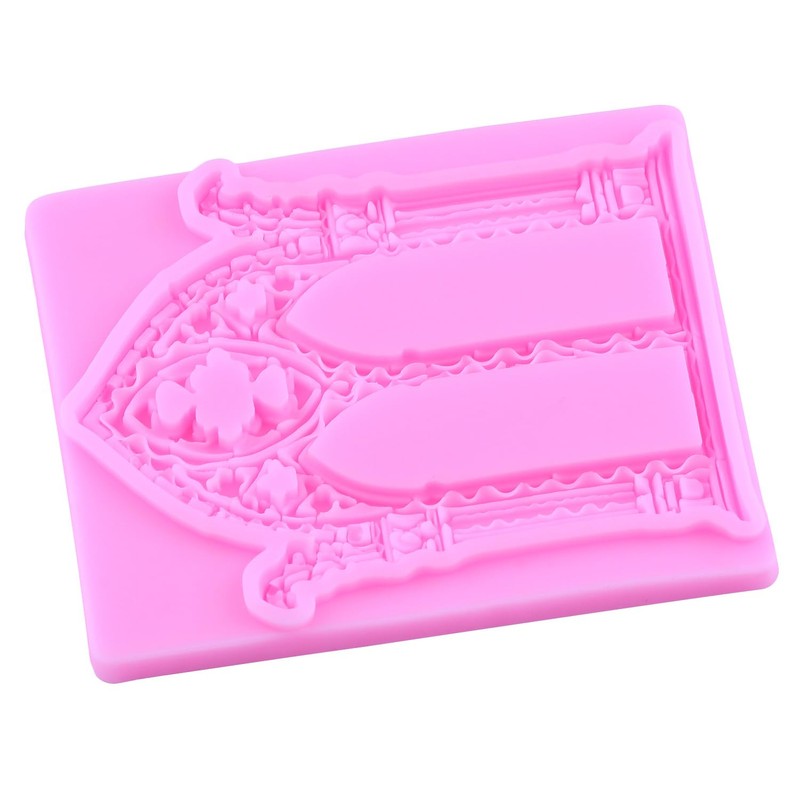 MIYAHOUSE Gothic Castle Gate Silicone Molds Window Fondant Mold Set