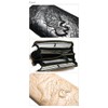 Berkut Dragon / Tiger Genuine Leather Long Wallet, Blue Dragon,