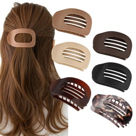 Duckbill Hair Clips for Women, Simple Elegant flat hair clips for Thick Thin Long Short Hairs (6Pcs,Mix-A)