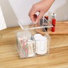 Cotton buds storage container, cotton pads holder with lid, acrylic