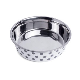 Petface Grey and White Spots Deli Dog Bowl, 14 cm