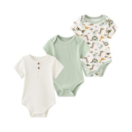 Chamie Baby Clothing Short Sleeve Bodysuit 98 Short Sleeve Bodysuits for Boys and Girls Bodysuit Baby Girls Romper Baby Things Newborn Set Baby Gift, Colour 16