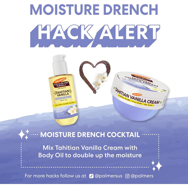Palmer's Cocoa Butter Formula Tahitian Vanilla Body Cream, Crema Humectante