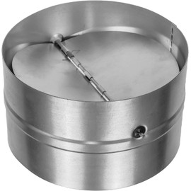 Draft Blocker 6'' Inch - Pack of 2 - Backdraft Damper - Draft Stopper - Backflow Preventer - Inline Fan Vent Deflector - One-Way Airflow Ducting - Dryer Duct Connector with Backdraught Flap