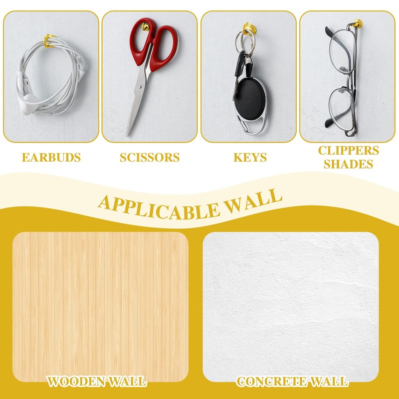 Hotop 30 Pieces Push Pin Wall Hooks Metal Thumb Tack