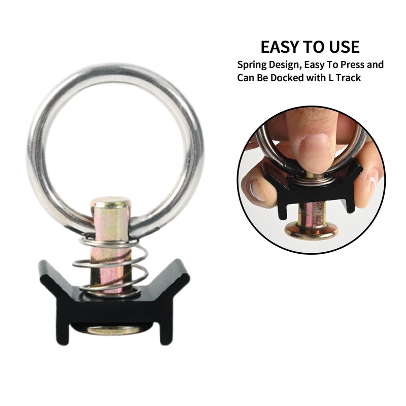 lukar 12 Pack L Track Tie Down O Ring L