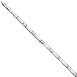 Jobo Women's Bracelet Stainless Steel Part Matt 21 cm with Clasp Clasp, Stainless Steel