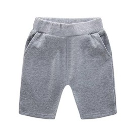 OverDose Boutique Kids Toddler Baby Girls Boys Solid Spring Summer Shorts Ruffle Clothes Chambray Shorts Girls (Grey, 12-18 Months)