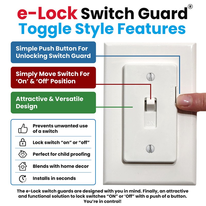 Switch Guard with Easy ON/OFF Push Button Activation | Made