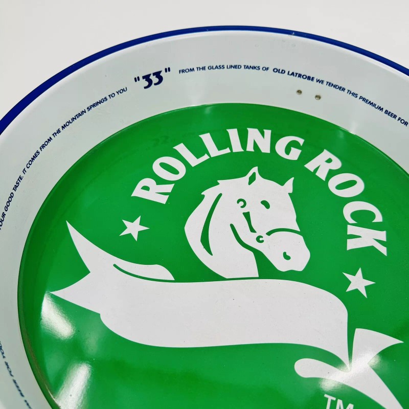 Rolling Rock NOS Rolling Rock Metal Beer Tray Latrobe Brewing
