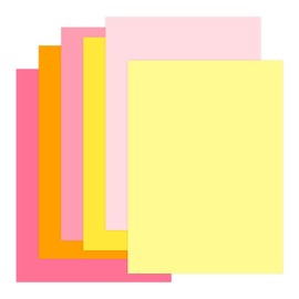 100 Sheets - Orange Series 120 g Coloured Coloured Paper A4 6 Colours Craft Paper Colourful Paper Printer Paper Copy Paper Origami Paper