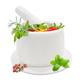 Large Mortar and Pestle Set with Anti-Scratch Silicone Pad,2.3 Cups,6"Mortar and Pestle Set Heavy Duty Grinder Bowl,Herb Crusher,Masher Guacamole Bowls,Spice Grinder,Natural Marble(Polished White)