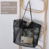 Hoxis Canvas Mesh Bag, Net Bag, Tote Bag, Shopping Bag,