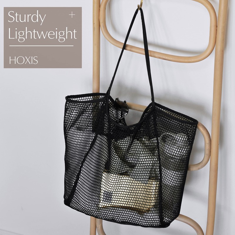 Hoxis Canvas Mesh Bag, Net Bag, Tote Bag, Shopping Bag,