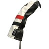 Majek Retro Golf Headcovers White Red and Black Vintage Leather