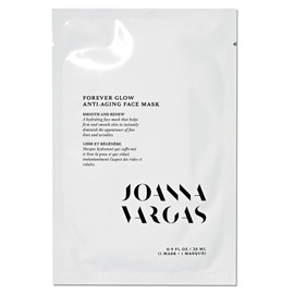 Joanna Vargas Forever Glow Anti Aging Face Mask for Women - Hydrating Sheet Mask For Radiance & Youthful Glow - Moisturizing Face Mask with Gingko Biloba - Plumping Facial Sheet Mask - Single Sheet