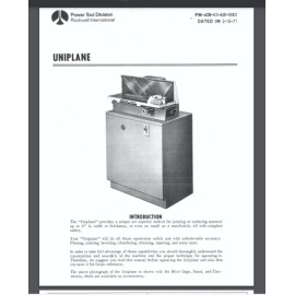 Delta 22-300 Uniplane Shaper owner parts list Manual 28 pages year 1971