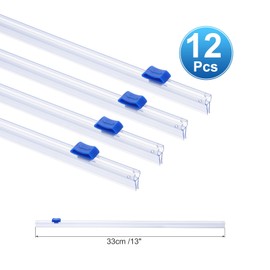 PATIKIL 12pcs Plastic Wrap Cutter, 13in Plastic Wrap Slide Cutter Snap Card Slot Installation Replacement for Aluminum Foil Wax Paper Parchment Paper Wrap Dispenser, Blue