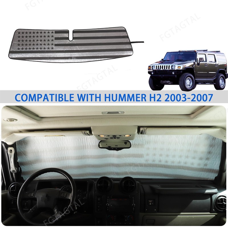 Windshield Sunshade Foldable Reflective Sun Visor Compatible with Hummer H2