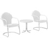 Crosley Furniture KO10011PI Tulip Retro Metal 3-Piece Seating Set (2