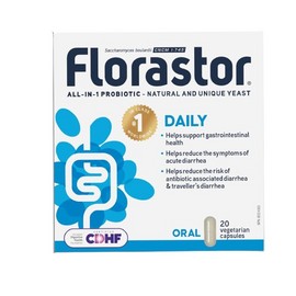 Florastor Daily All-in-1 250mg (CHOOSE SIZE), 20 Capsules