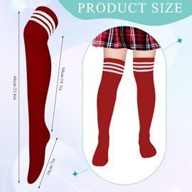 Syhood 36 Pairs over Knee Thigh Socks Thigh High Socks for Women Leg High Socks Long Stocking for Daily Wear(Multi Colors)