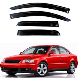 KPY Rain Guards Fit for 1997-2005 Volkswagen Passat, Out-Channel Window Visors Vent Wind Deflectors 4PC, Car Accessories for 97-05 VW Passat