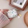 MINSCOSE Compatible with AirPods 4 Clear Case,Cute Aesthetic Flower Pattern
