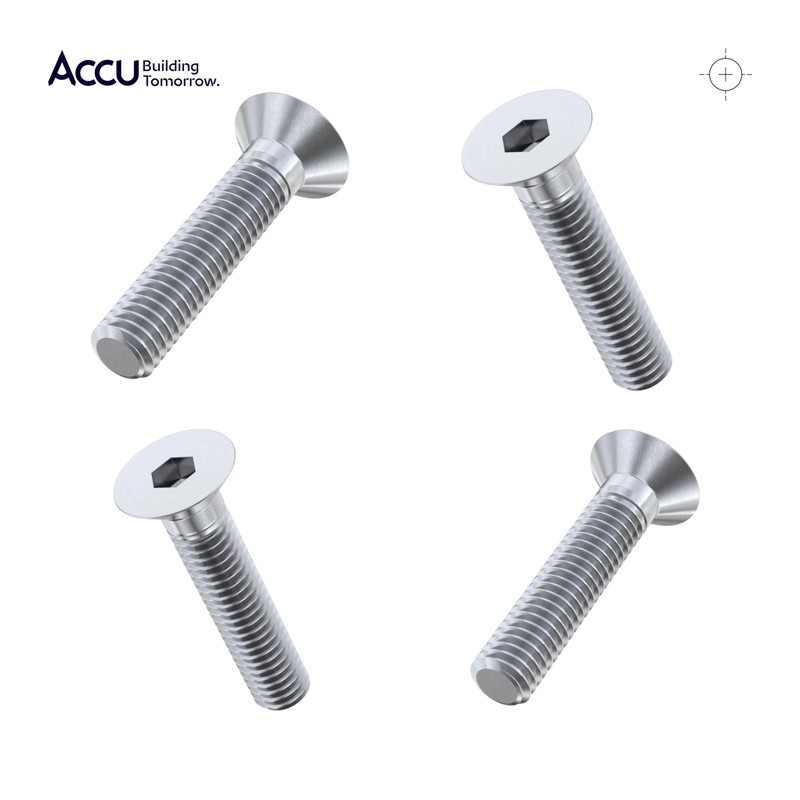 Accu - M3 x 10mm Socket Countersunk Screws (ISO 10642)