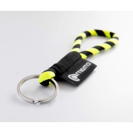 Mia Mai Tubular Lanyard (Yellow/Black, 15 cm), Key Ring Keyring