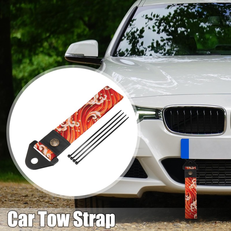 X AUTOHAUX 1 Set Car Tow Strap for Decorative Trailer
