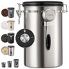 Veken Coffee Canister, 39OZ Large, Airtight Stainless Steel Food Storage