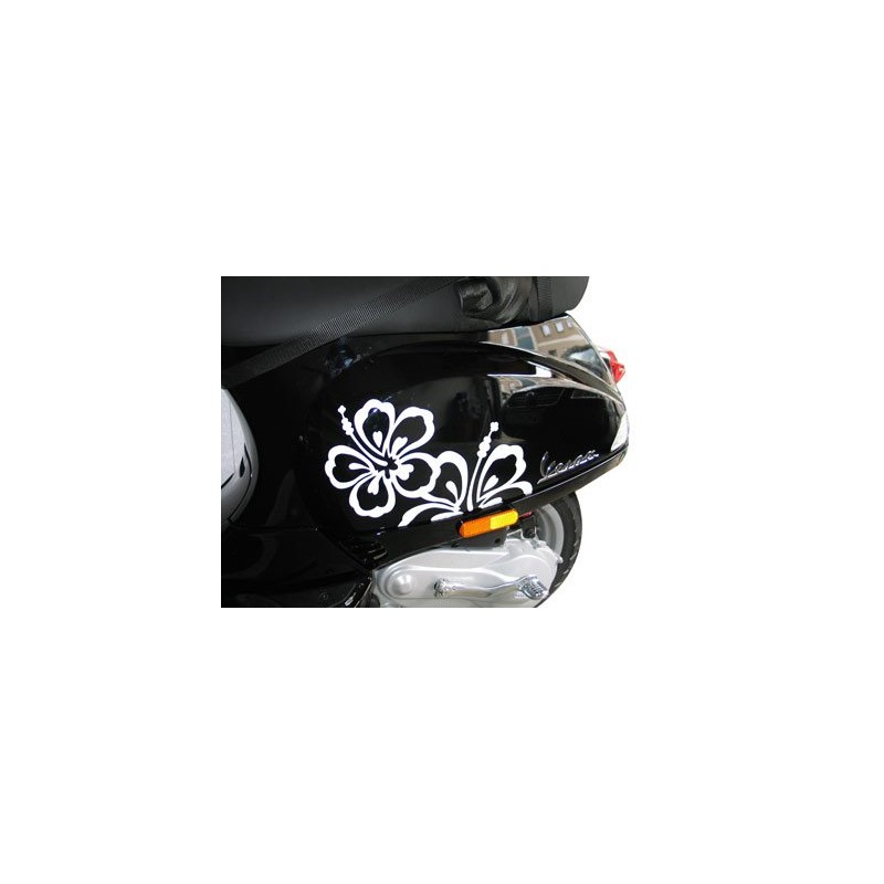 Sticker Kits for Vespa S Scooter & Scooter Hibiscus (Anthracite)
