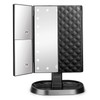 deweisn Trifold Lighted Vanity Makeup Mirror with 21 LEDs Lights,1x/2x/3