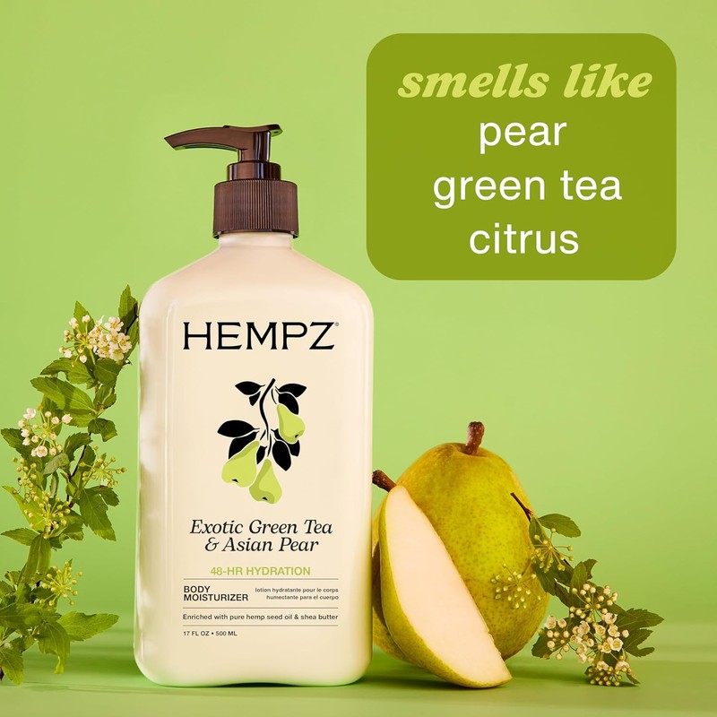 Hempz Exotic Herbal Body Moisturizer, Green Tea and Asian Pear,