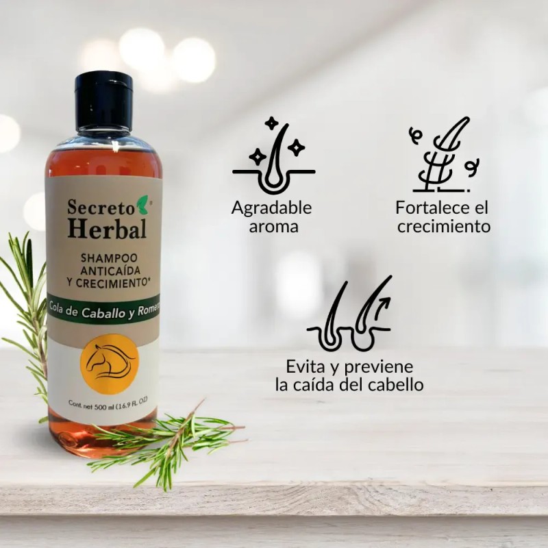Shampoo Cola De Caballo Secreto Herbal Anticaida Romero 500ml