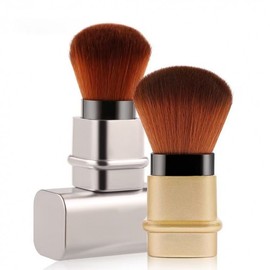 Square Retractable Soft Brush: Blusher, Powder, Foundation, Portable Beauty Tool Glitter Gold Brush 10ea