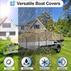OutdoorLines Waterproof Boat Covers 17-19 Ft Long - Heavy Duty